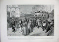 Original Old Antique Print 1896 Coronation Czar Cathedral Annunciation Empress