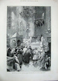 Old Antique Print 1896 Coronation Czar Church Assumption Russia Moscow 19th