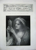 Old Antique Print 1896 Gallery Paintings Cinderella Beatrice Virgin Ava 19th