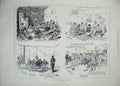 Original Old Antique Print 1896 Transvaal War Army Facsimile Sketch Men Prior