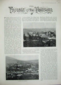 Old Antique Print 1896 Transvaal War Johannesburg Pretoria Majuba River 19th