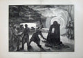 Old Antique Print 1896 England War Forging Big Guns Woolwich Weapons Men 19th