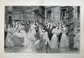 Old Antique Print 1896 Hatfield House County Dance Marchioness Salisbury 19th