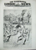 Old Antique Print 1896 Fighting Rhodesia War Prince Alexander Teck Wedza 19th