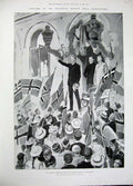 Original Old Antique Print 1896 Dr Nansen North Pole Norwegian School Trondhjem