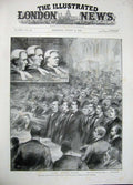 Original Old Antique Print 1896 Lord Chief Justice Jameson Court White Coventry