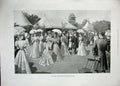 Original Old Antique Print 1896 Queens Garden Party Buckingham Palace London