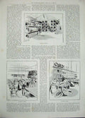 Original Old Antique Print 1896 Motor Car Tyres Stock-Room Working Transport