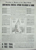 Original Old Antique Print 1896 Advertisement Kutnow Mineral Treatment Spring