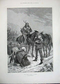 Old Antique Print 1896 Children Christmas Abbot Larder Knight Woodville 19th