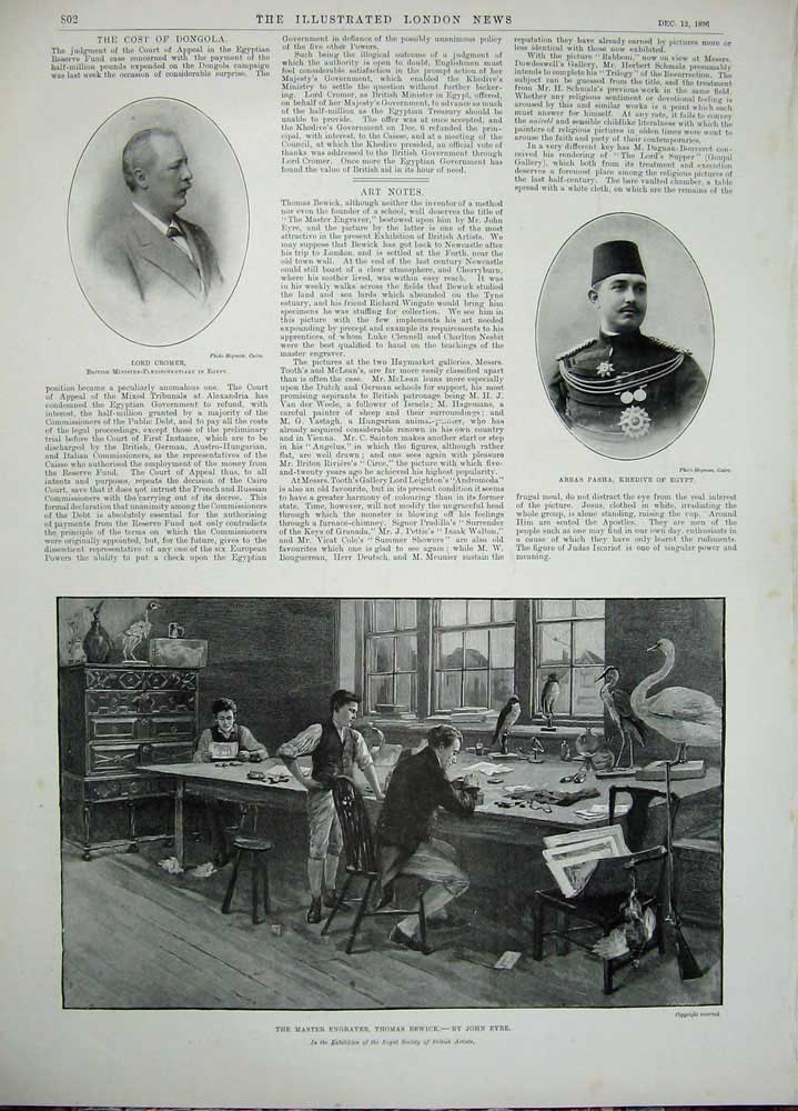 Old Antique Print 1896 London Horse Tavern Fetter Bewick Engraver Cromer 19th