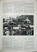 Antique Old Print 1896 Czar Nicholas Emperor Breslau Silesia Kaiser Horse 19th