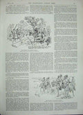 Antique Old Print 1896 Matabili Mashona War Colonel Napier Buluwayo Cecil 19th
