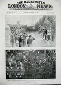 Old Antique Print 1896 Czar Railway Jetty Portsmouth Ships Cherbourg Tour 19th