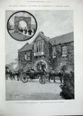 Original Old Antique Print 1896 Royal Wedding Appleton House Princess Charles