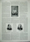 Original Old Antique Print 1896 Major Cirujeda Knight-Bruce Bishop Lord Darnley