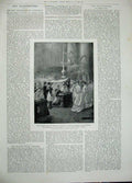 Old Antique Print 1896 Marriage Prince Naples Princess Helene Montenegro 19th