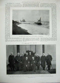 Old Antique Print 1896 Ship Wreck Agder Baron Holberg Lord Blunket Bray 19th