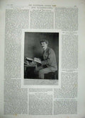 Original Old Antique Print 1896 Portrait Mr Fred Barnard Pilgrim Progress 19th