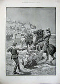 Old Antique Print 1896 Dongola War Captain Fitton Suarda Hammuda Camel 19th