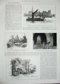 Old Antique Print 1896 Archbishop Canterbury Benson Lambeth Hawarden Pew 19th