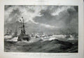 Antique Old Print 1896 Emperor Russia France Czar Yachts War Ship Channel 19th