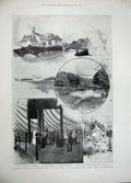 Old Antique Print 1897 Prince Wales Foundation School Hospital Stammerham 19th