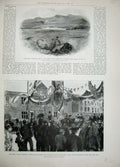 Old Antique Print 1897 India Lundi Kotal Fort Ireland Killarney Duke York 19th