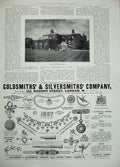 Original Old Antique Print 1897 Clock House Beckenham Advertisement Jewellery