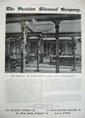Original Old Antique Print 1897 Pariaian Diamond Comapany London Paris Regents