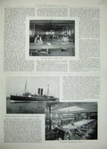 Old Antique Print 1897 Beeston Pneumatic Tyres Steam Ship Roebuck Western 19th