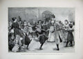 Antique Old Print 1897 Engineering Strike Westminster Hotel Children Play 19th