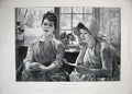 Old Antique Print 1897 Flying Club Show Birds Pigeons Blue Ladies Letter 19th