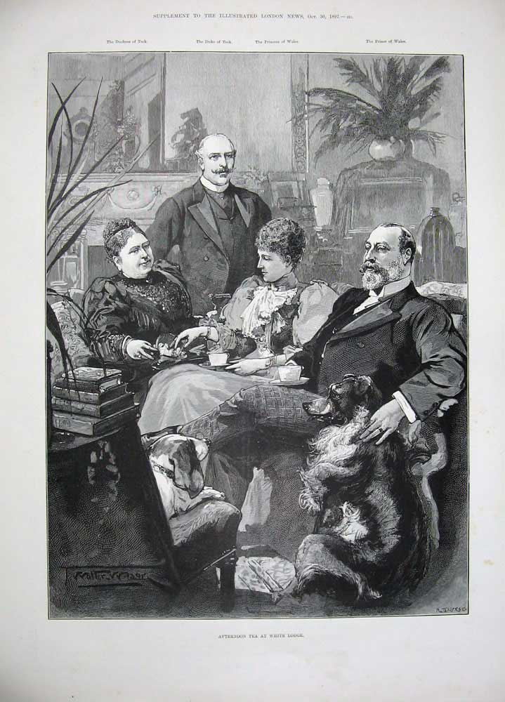Old Antique Print 1897 Advertisement Bovril Hostess London White Lodge 19th