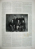 Old Antique Print 1897 Jones Play Liars Criterion Theatre Men Irish Land 19th