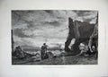 Old Antique Print 1897 Dan'L Murphy Ghost War Army Fine Art Stormy Sea 19th