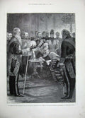 Old Antique Print 1897 Naval Spithead Ship Queen Parliament Buckingham 19th