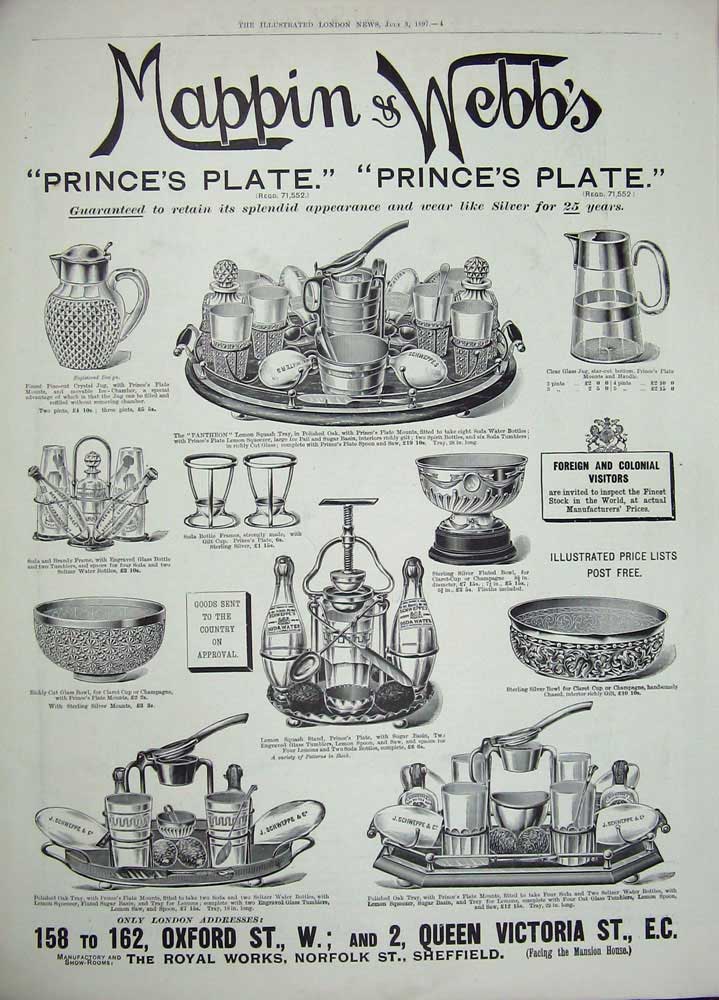 Old Antique Print 1897 Advertisement Harlene Hair Restorer Mappin Webb 19th