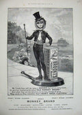 Old Antique Print 1897 Advertisement Monkey Brand Brooke'S Soap Washing 19th
