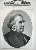 Original Old Antique Print 1897 Portrait Man Dean Vaughan 19th