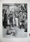 Original Old Antique Print 1897 Days Duke Adelphi Theatre Palais Royal Cautley