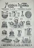 Old Antique Print 1897 Advertisement Mappin Webb Silver Glass Plate Bowl 19th