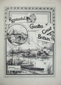 Old Antique Print 1897 Castle Alnwick Thurso Belvoir Balmoral Dunrobin 19th
