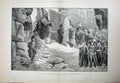 Original Old Antique Print 1897 French Siers Ruins Temple Karnak Egypt Clairin