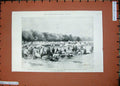 Original Old Antique Print 1897 India War Mohmand Field Force Camp Patiala Army