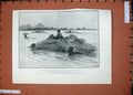 Old Antique Print 1897 Soudan Advance Dervish Fugitives Nile Berber River 19th