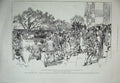 Old Antique Print 1899 Birket Foster Kite Country Children Cimiez Gourd 19th