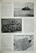 Old Antique Print 1899 Blizzard America Snow New York Ship Germanic Nile 19th