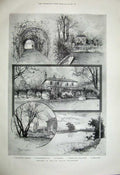 Antique Old Print 1899 Jutland Church Skagen Light-House Twickenham Hotel 19th