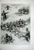 Original Old Antique Print 1899 Budget House Commons Men Chancellor Exchequer